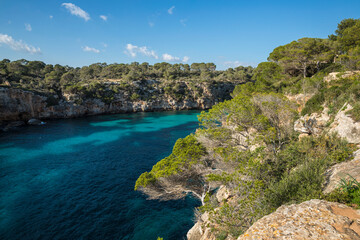 Rocky Coast In A Bay At Cala Pi, Mallorca, Spain, Europe