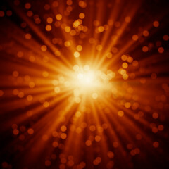 abstract blurred defocused gold yellow bokeh starburst
spotlight background