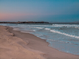 Dawn, Sunrise at the beach of Tarifa, Andalusia, Spain,