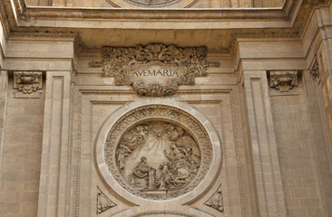 Cathedral, Detail, Granada,, Andalusia, Spain