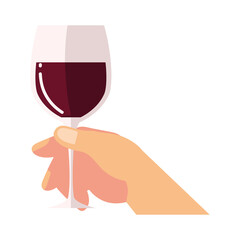 cheers hand holding wine glass drink liquor