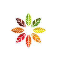 Vector leaf logo. Abstract leaf symbol logo