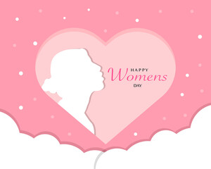 Women's Day Heart Background Vector