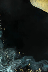 Abstract blue watercolor and gold color vector