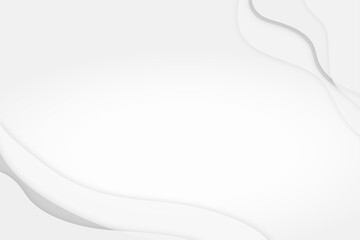 Gray curve frame template vector