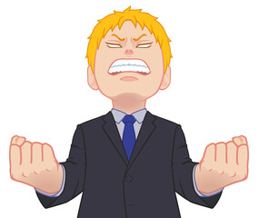 激怒するちびキャラ　男性　タイプA