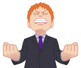 激怒するちびキャラ　男性　タイプB