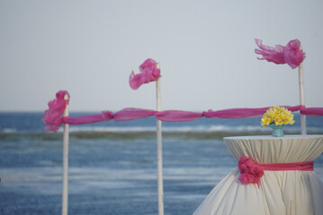 Beach wedding decoration