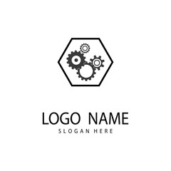 Gear Logo Template vector icon illustration design