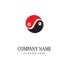 Yin Yang Simbol Flat Design