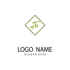 Olive logo template vector icon illustration design