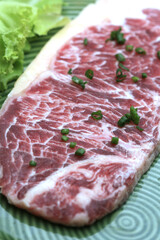 Fototapeta premium Premium Japanese beef yakiniku (Japanese style grilled beef)