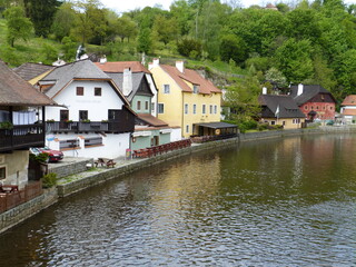 Fototapeta premium Cesky Krumlov buildings, streets and historical part of the city