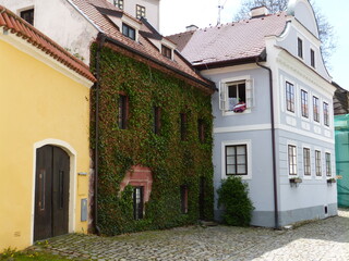 Cesky Krumlov buildings, streets and historical part of the city