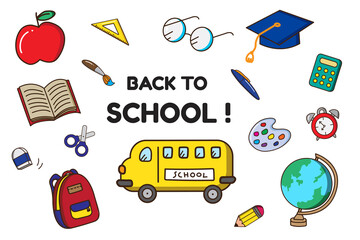 Back to school stationery vector