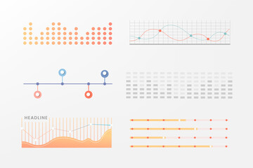 Infographic chart collection design vector