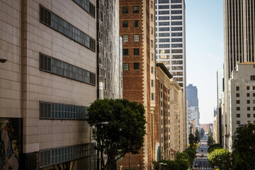 Obraz na płótnie Canvas Downtown Los Angeles street view