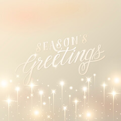 Season greeting on gold background vector