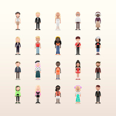 Set of diverse avatars vector