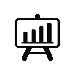 Presentation board icon vector graphic illustration