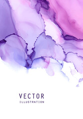 Alcohol ink vector texture. Fluid ink abstract background.