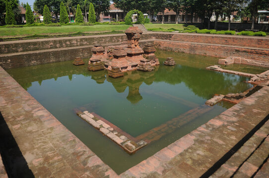 Candi Tikus, an old royal bathing place in Trowulan Archeological Site in Mojokerto, East Java, Indonesia