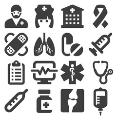 Healthcare and Medicine icons set