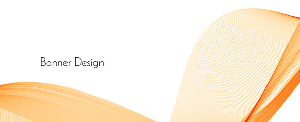 Abstract smooth stylish yellow and orange wave banner background
