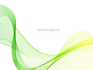 Abstract smooth stylish elegant green wave background