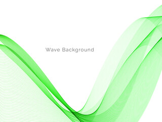 Abstract smooth stylish elegant green wave background