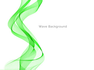 Abstract smooth stylish elegant green wave background