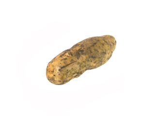 raw potato isolated on white background