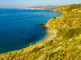 Fotobehang Spanish coast landscape, cliffs in Andalusia. © Voyagerix