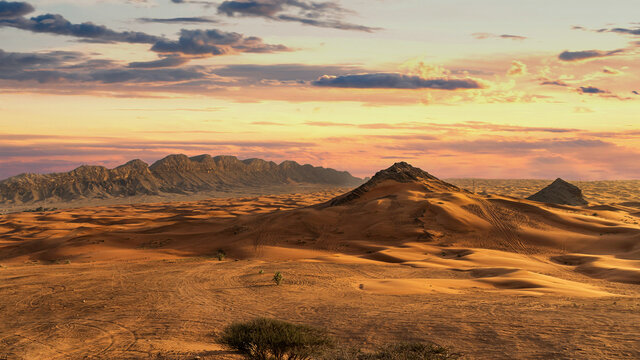 Maliha Desert in Sharjah Sunset