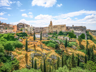 Fototapeta na wymiar Gravina in Puglia Italien Panoramablick