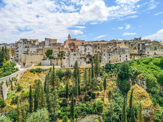 Fototapeta na wymiar Gravina in Puglia Italien Panoramablick