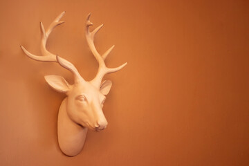 Reindeer Head Sculpture on Wall