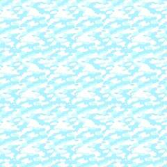 Seamless pattern. The clouds are blue and white. Abstract background. Spots.