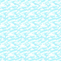 Seamless pattern. The clouds are blue and white. Abstract background. Spots.