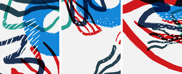 Social media abstract backgrounds. Abstract hand drawn doodles. Vector illustration for covers, banners, flyers