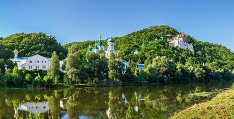 Fototapeta na wymiar The Holy Mountains Lavra in Svyatogorsk, Ukraine