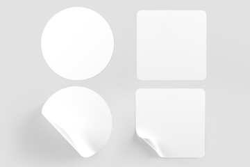 Sticker mockup - 3d rendering