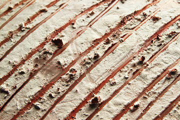 Close up of powder surface