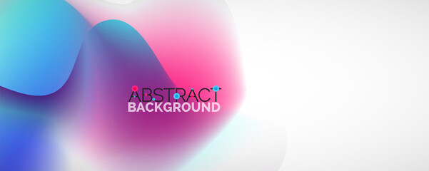 Fluid color gradient abstract background, trendy colorful wallpaper. Vector illustration for placards, brochures, posters, banners and covers
