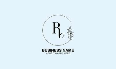 R RR Floral initial logo | initial based modern monogram creative logo, vector template image. luxury logotype logo, real estate , Feminine logo. typography logo, Spa saloon logo