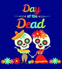 Halloween Day of the Dead Holiday Cute Skull Mexican Icon Greeting Card