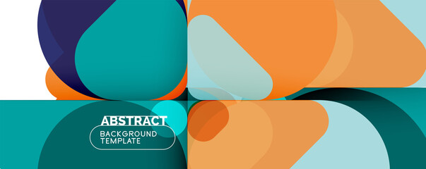 Modern geometric round shapes and dynamic lines, abstract background. Vector illustration for placards, brochures, posters and banners