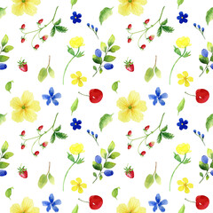 seamless background with flowers