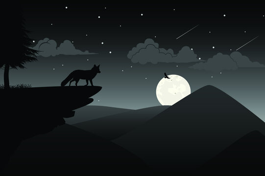 animal silhouette, simple vector illustration