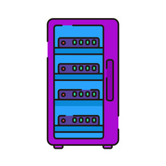 Computer Hardware Line Icons. Vector Illustration